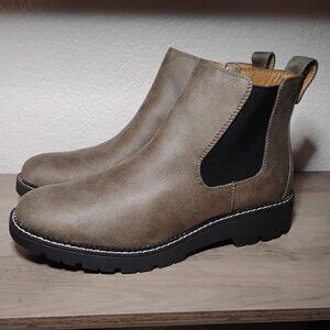 Eurosoft Bethan Side Zip Boot In Tan/Black